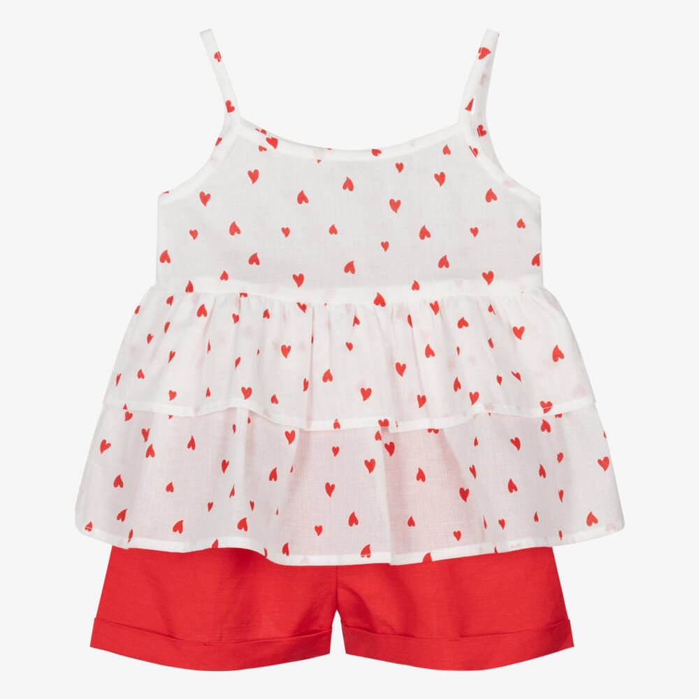 Everything Must Change-Комплект красно-белый для девочек | Childrensalon Outlet