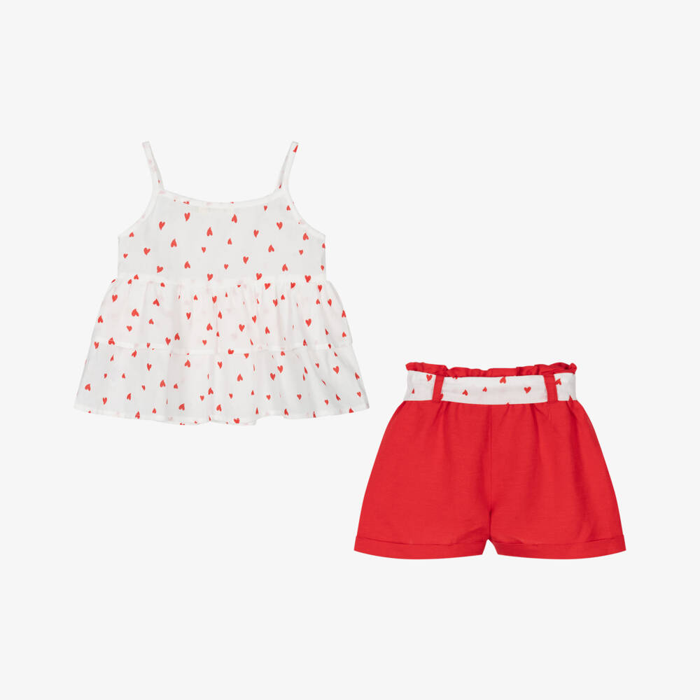 Everything Must Change-Girls Red & White Ensemble Set | Childrensalon Outlet