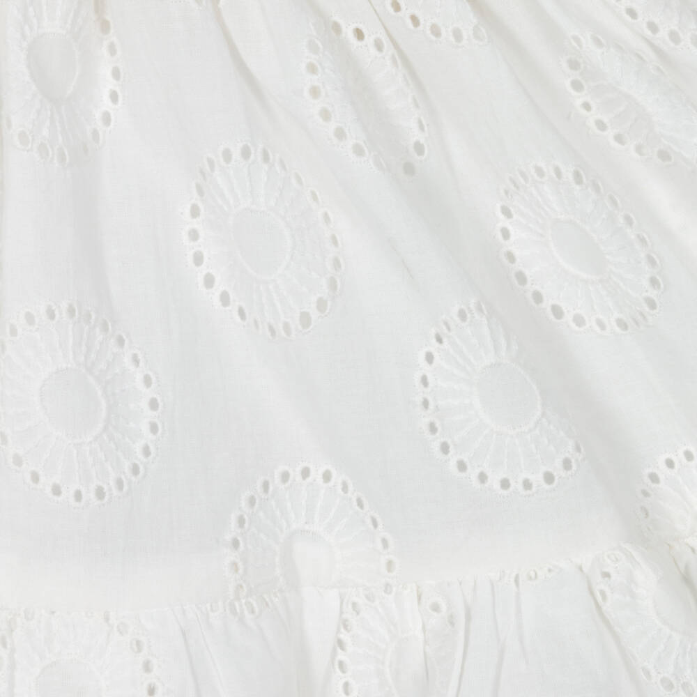 Everything Must Change-Платье из белого хлопка с оборками для девочек | Childrensalon Outlet