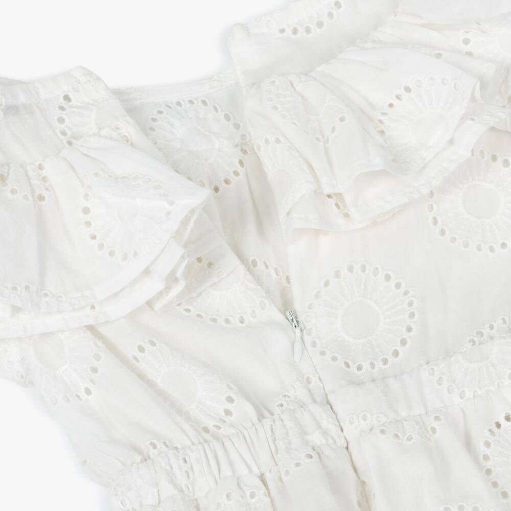 Everything Must Change-Платье из белого хлопка с оборками для девочек | Childrensalon Outlet