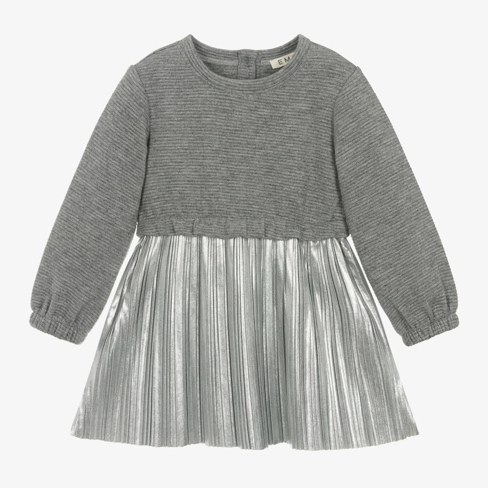 Everything Must Change-Girls Shimmering Silver Knit Dress | Childrensalon Outlet