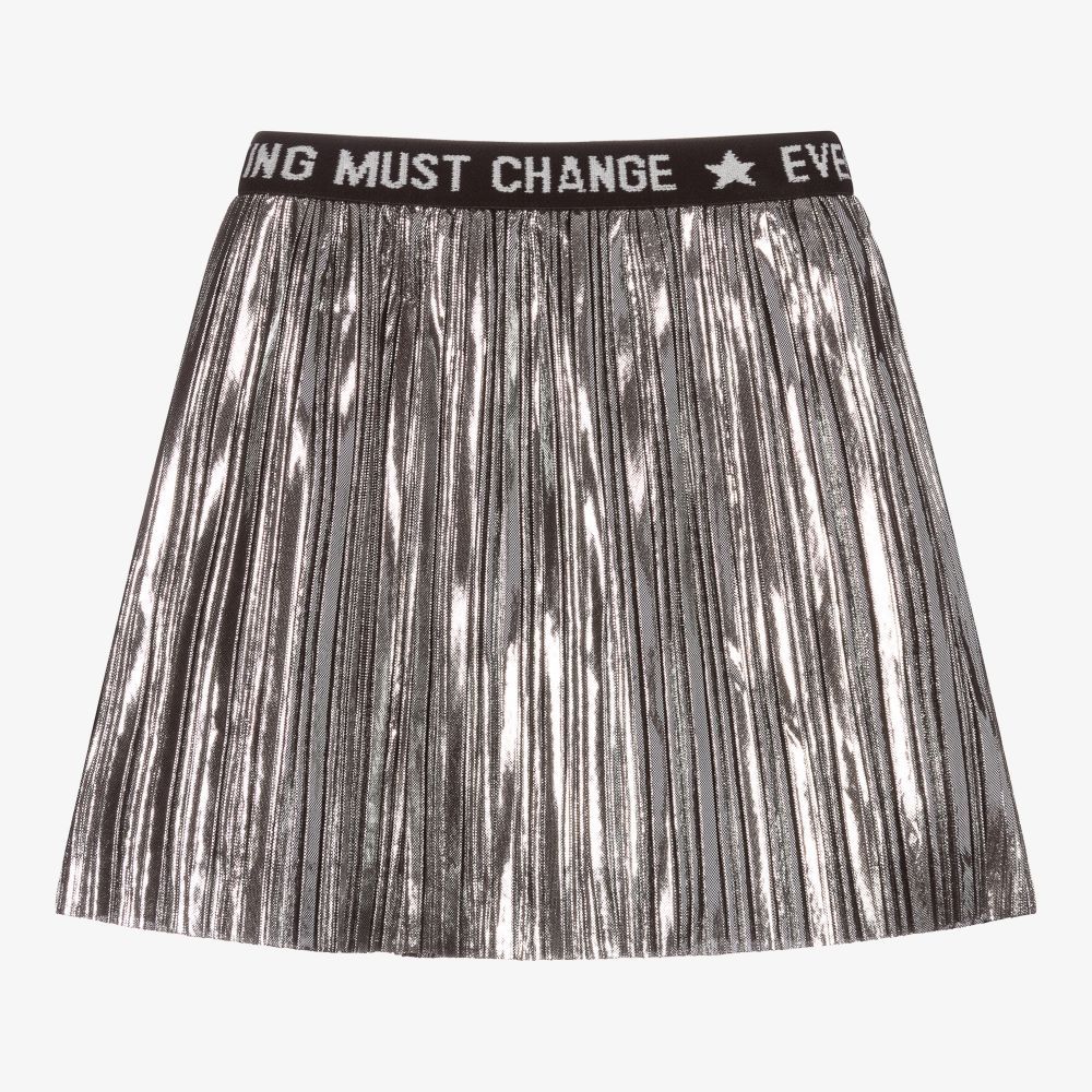 Everything Must Change - Girls Silver Pleated Skirt | Childrensalon