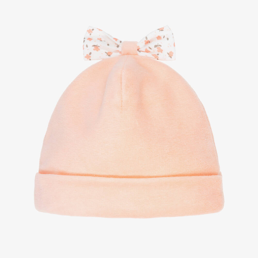Everything Must Change-Girls Soft Peach Velour Cap | Childrensalon Outlet