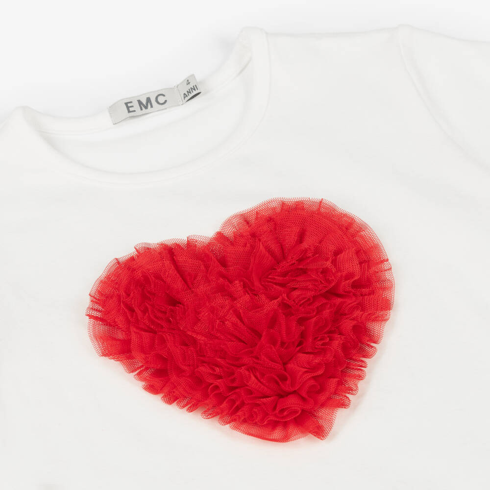 Everything Must Change-Girls Soft White Heart Tee | Childrensalon Outlet