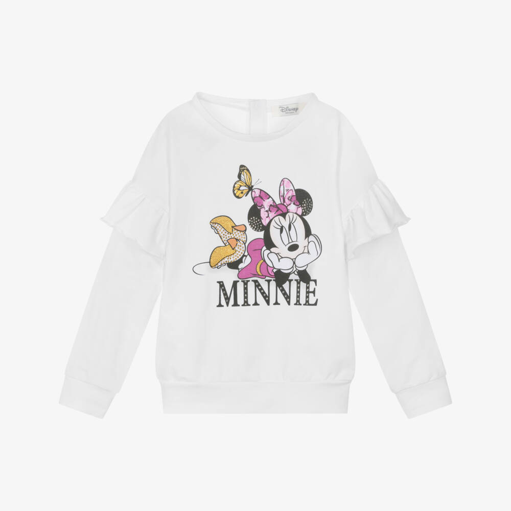 Everything Must Change-Girls Soft White Minnie Sweatshirt | Childrensalon Outlet