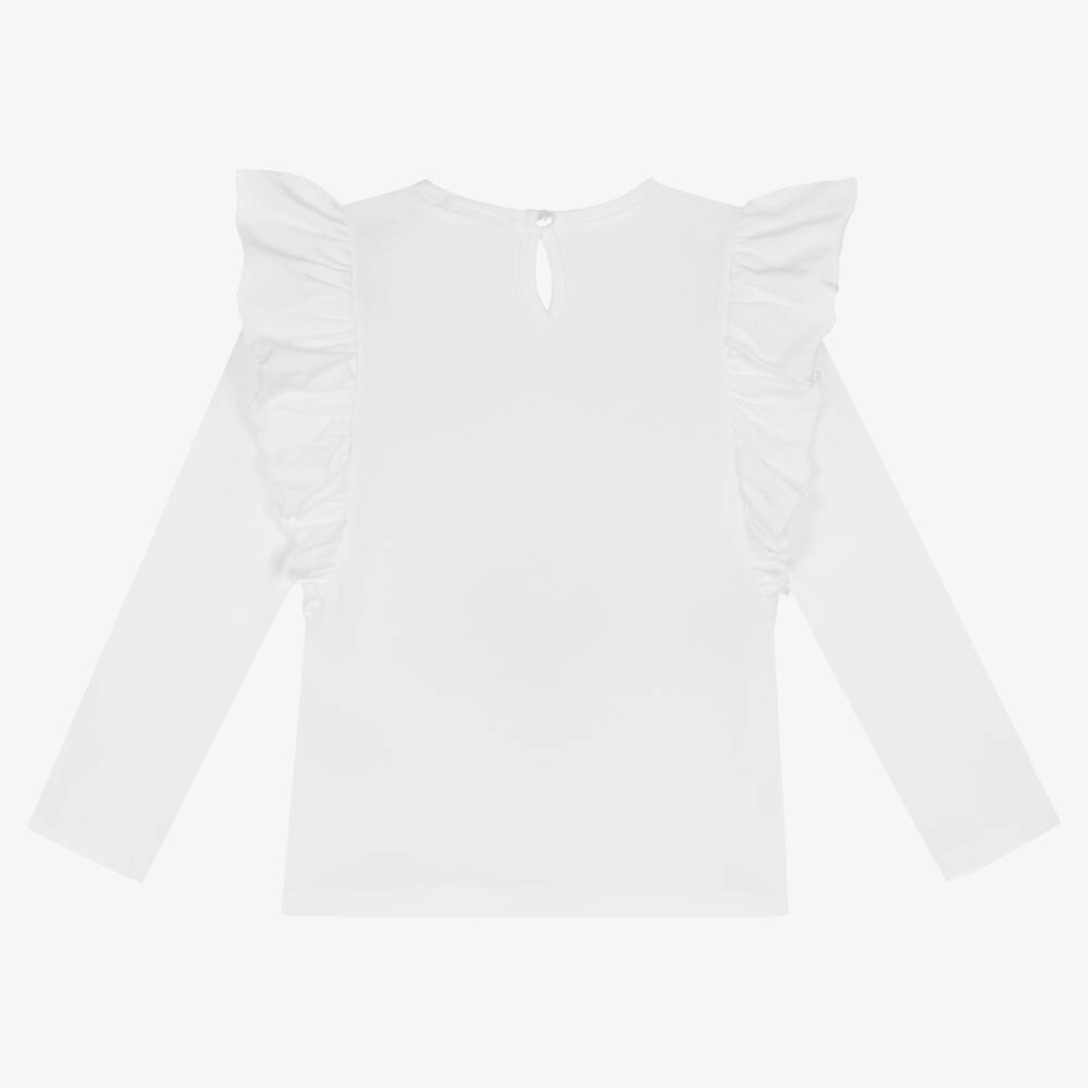Everything Must Change-Girls White Cotton Butterfly Top | Childrensalon Outlet