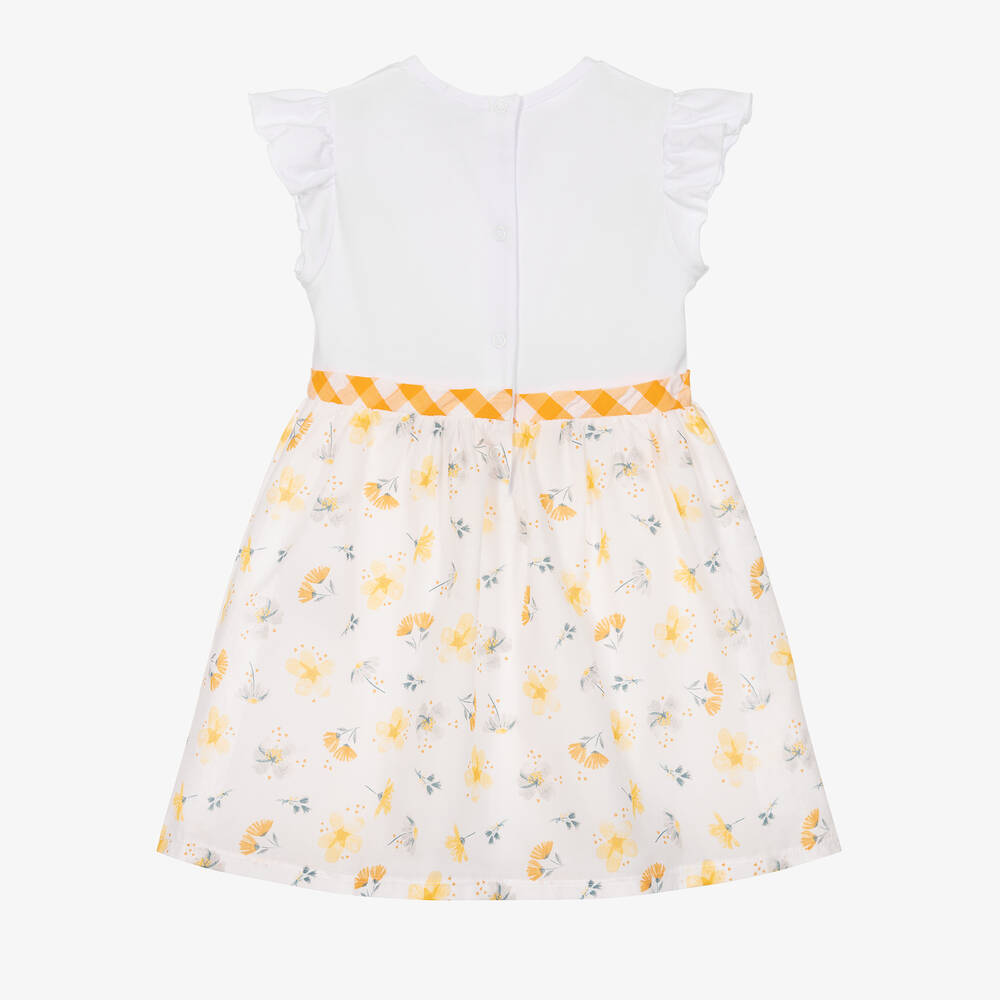 Everything Must Change-Белое хлопковое платье с цветами | Childrensalon Outlet