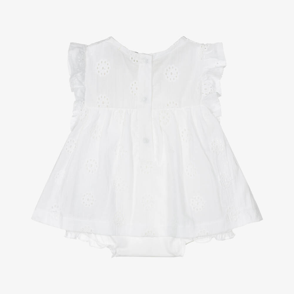 Everything Must Change-Girls White Eyelet Floral Dress | Childrensalon Outlet