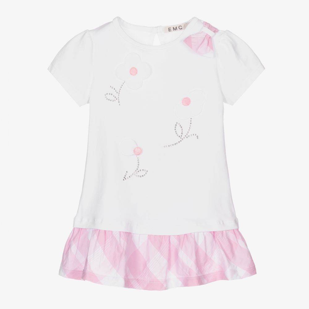 Everything Must Change - Ens. robe blanche/rose Fille | Childrensalon