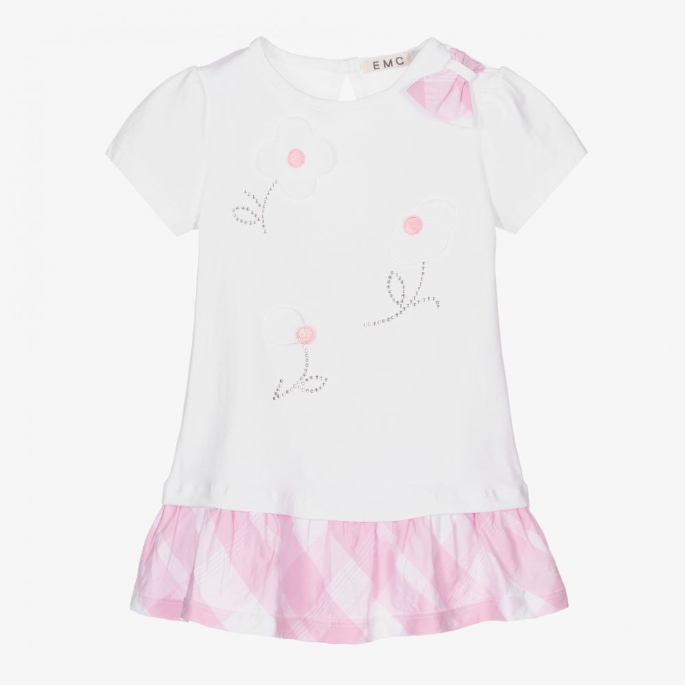 Everything Must Change-Girls White & Pink Dress Set | Childrensalon Outlet