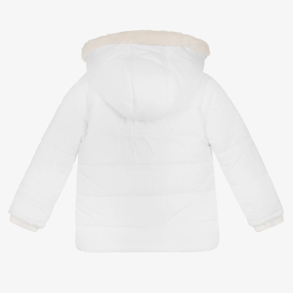 Everything Must Change Girls White Puffer Jacket