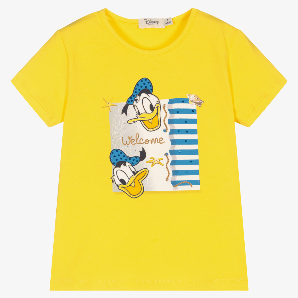 Everything Must Change - Girls Yellow Disney T-Shirt | Childrensalon