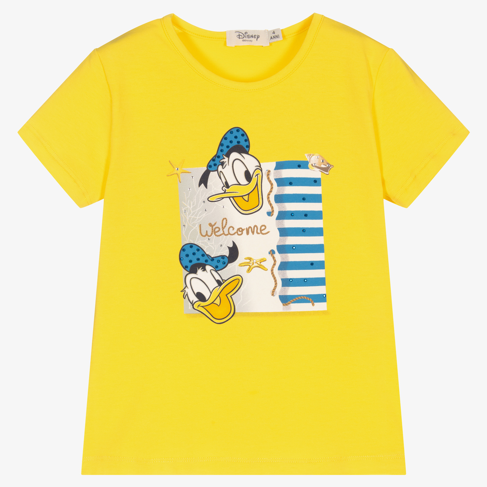 Donald duck t shirt yellow top