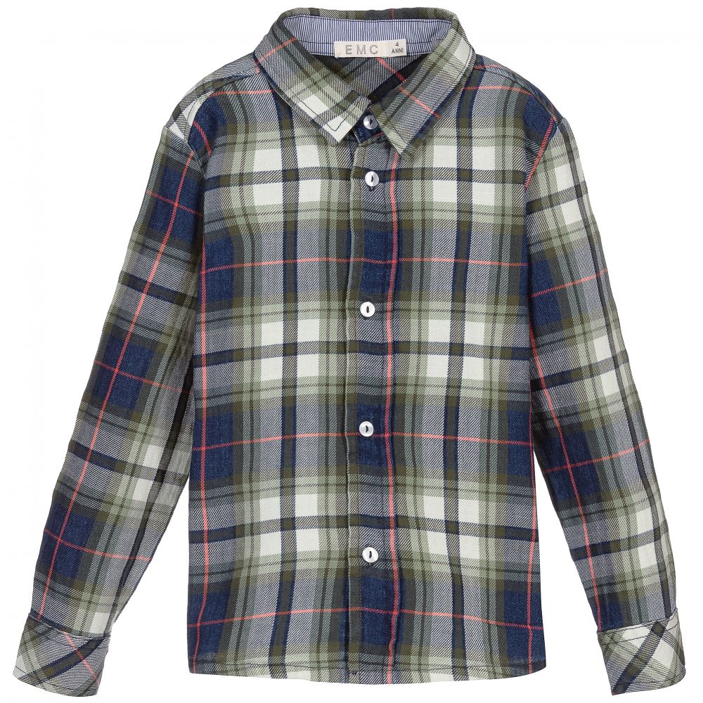 Everything Must Change - Green & Blue Check Shirt | Childrensalon