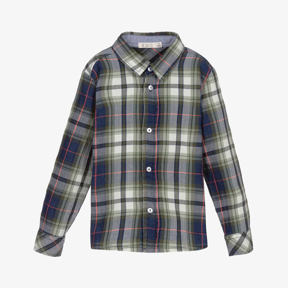Everything Must Change-Green & Blue Check Shirt | Childrensalon Outlet