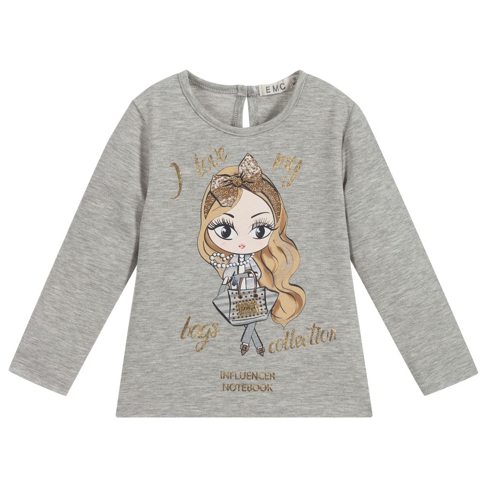 Everything Must Change-Grey Cotton Jersey Top | Childrensalon Outlet