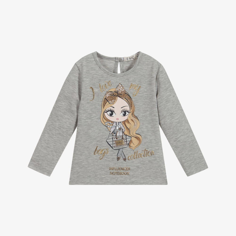 Everything Must Change-Серый топ из хлопкового джерси | Childrensalon Outlet
