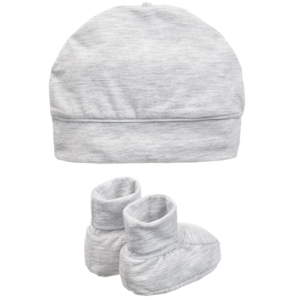 Everything Must Change-طقم قبعة وبوت لون رمادي للأطفال | Childrensalon Outlet