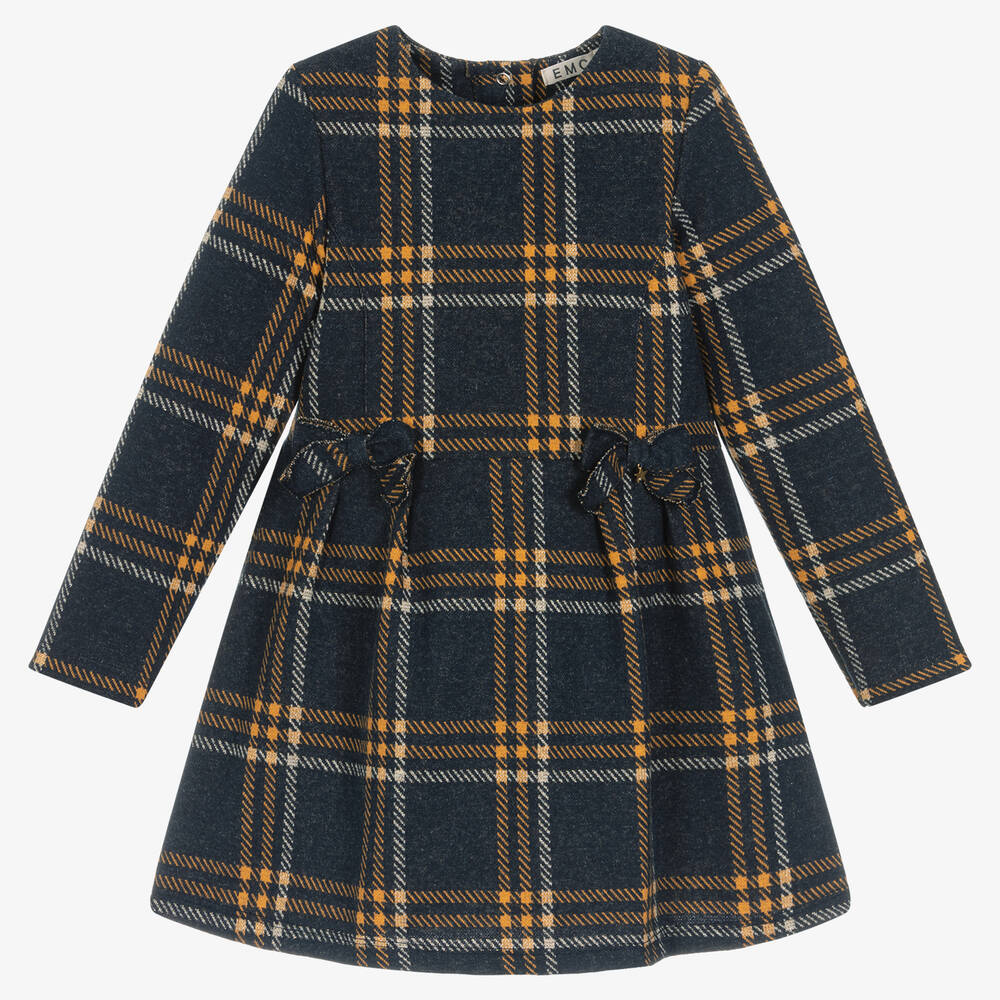Everything Must Change-Grey & Orange Check Dress | Childrensalon Outlet