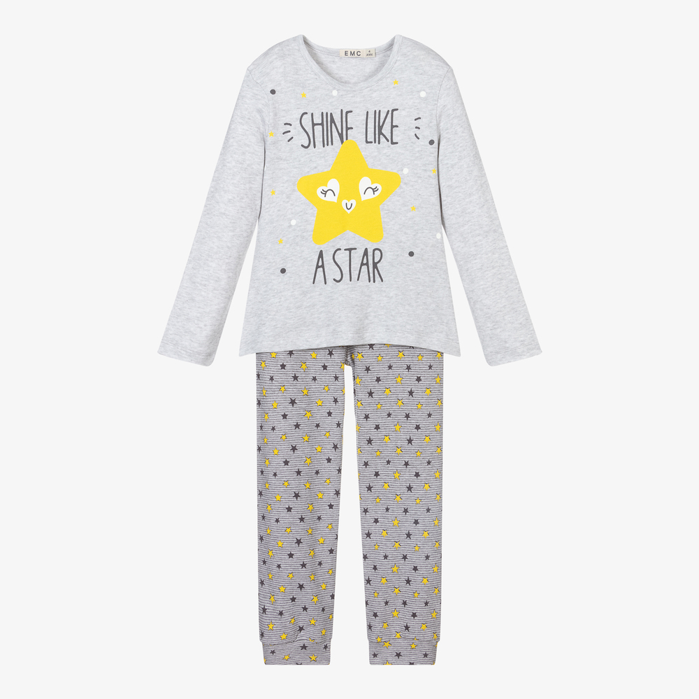Everything Must Change - Pyjama étoilé gris en coton | Childrensalon