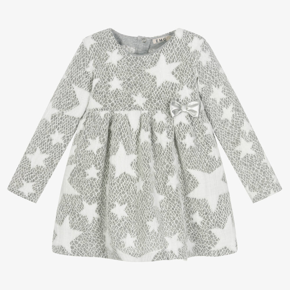 Everything Must Change-Grey & White Knitted Dress | Childrensalon Outlet