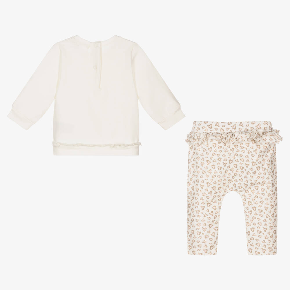 افريثينغ مست تشاينج-Ivory Cotton Baby Trouser Set | Childrensalon Outlet