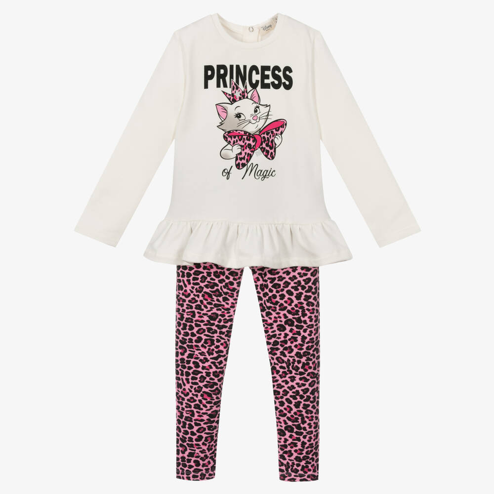 Everything Must Change - Ivory & Pink Disney Leggings Set