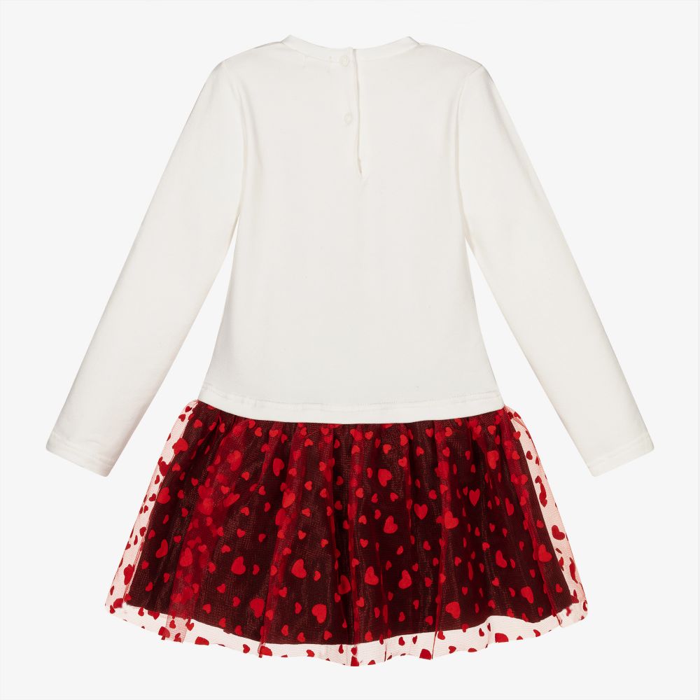 Everything Must Change-Кремовое платье Disney с красной юбкой из тюля | Childrensalon Outlet