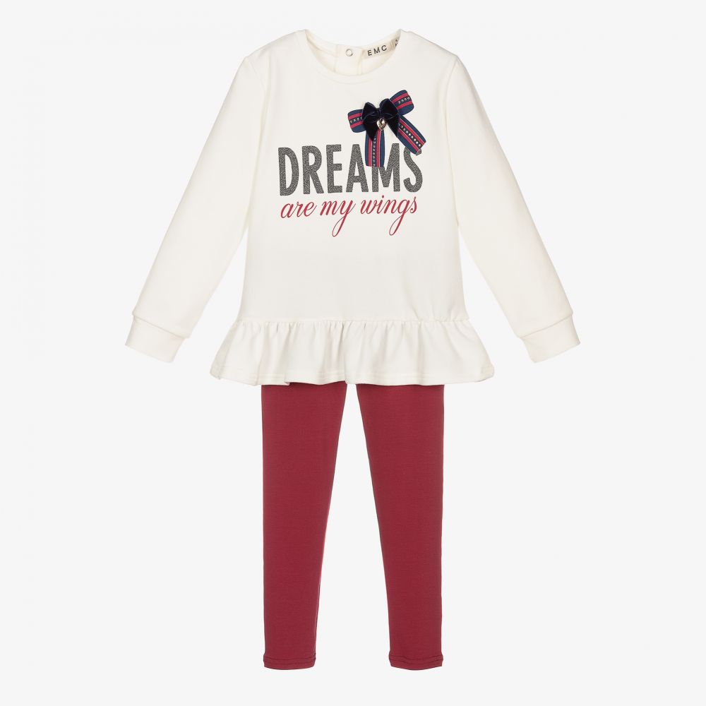 Everything Must Change - Leggings-Set in Elfenbein und Rot | Childrensalon