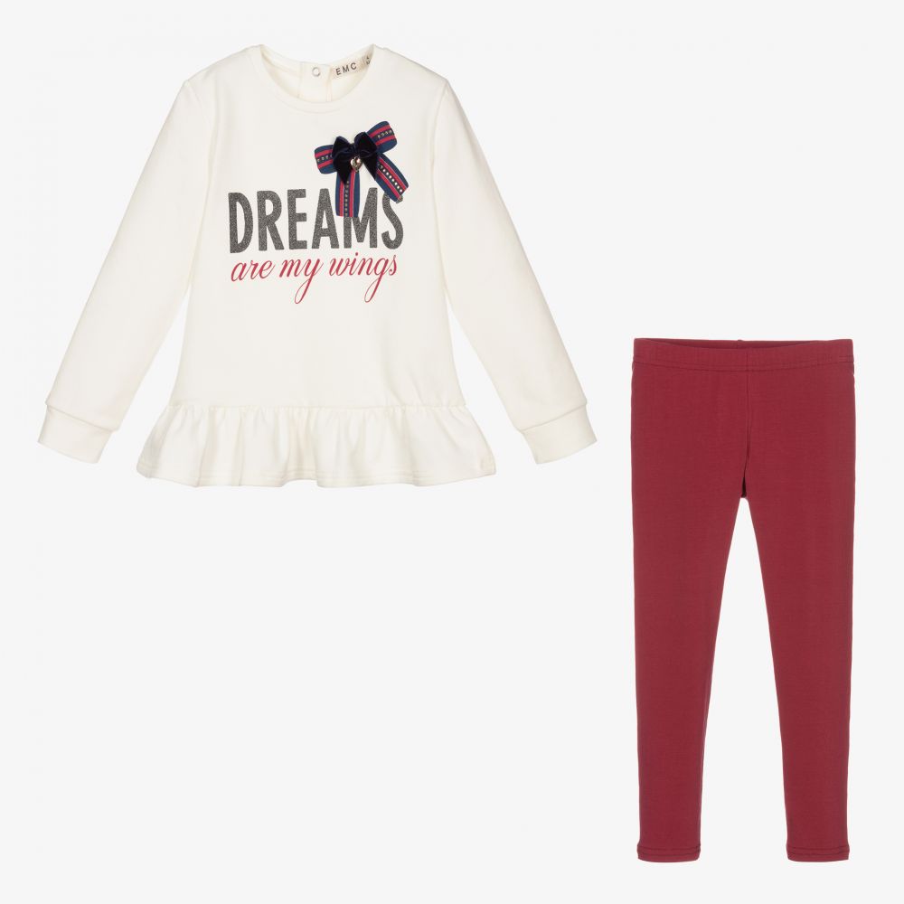 Everything Must Change-Кремово-красный комплект с легинсами | Childrensalon Outlet