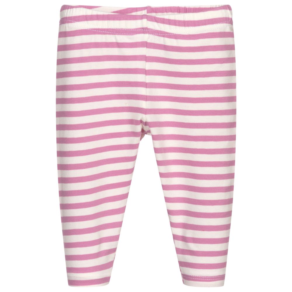 Everything Must Change - Lilac Striped Cotton Leggings | Childrensalon