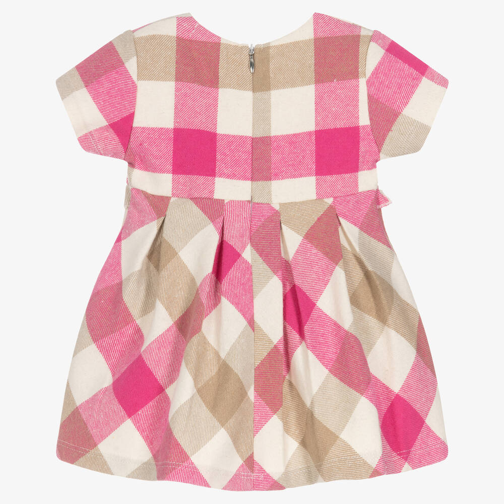Everything Must Change-Pink & Beige Check Dress | Childrensalon Outlet