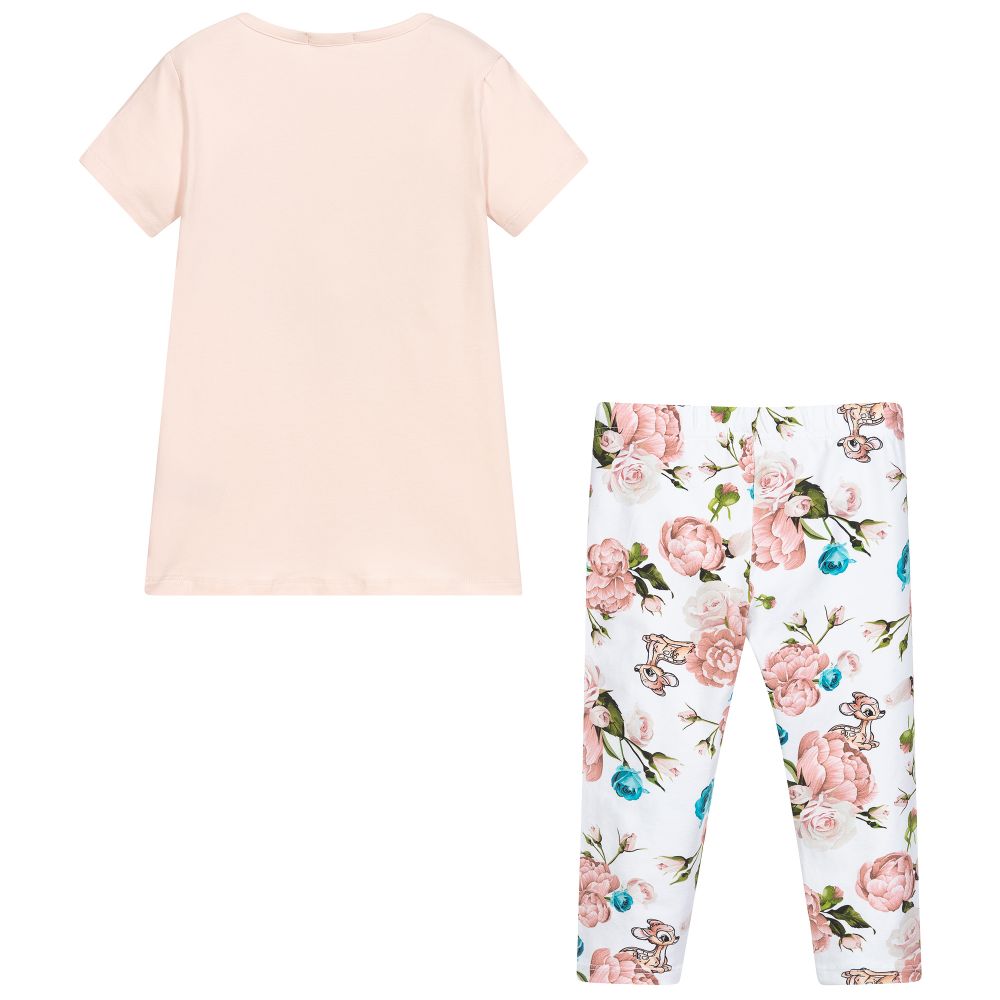 Everything Must Change-Pink Cotton Bambi Leggings Set | Childrensalon Outlet