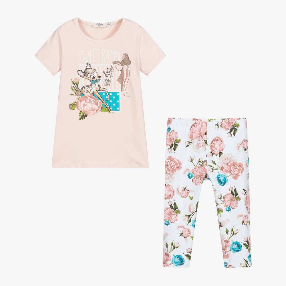 Everything Must Change-طقم ليغنغز وتوب قطن جيرسي لون زهري للبنات | Childrensalon Outlet