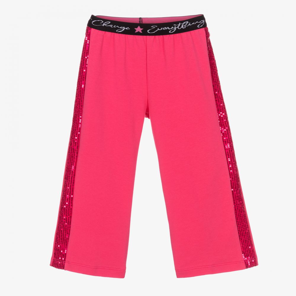 Everything Must Change - Pink Cotton Sequin Trousers | Childrensalon