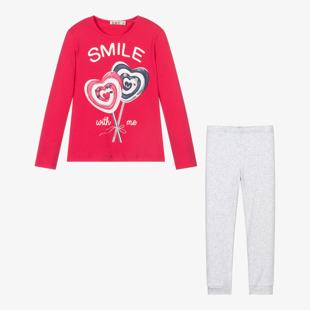 Everything Must Change-Розовая хлопковая пижама с сердечками | Childrensalon Outlet