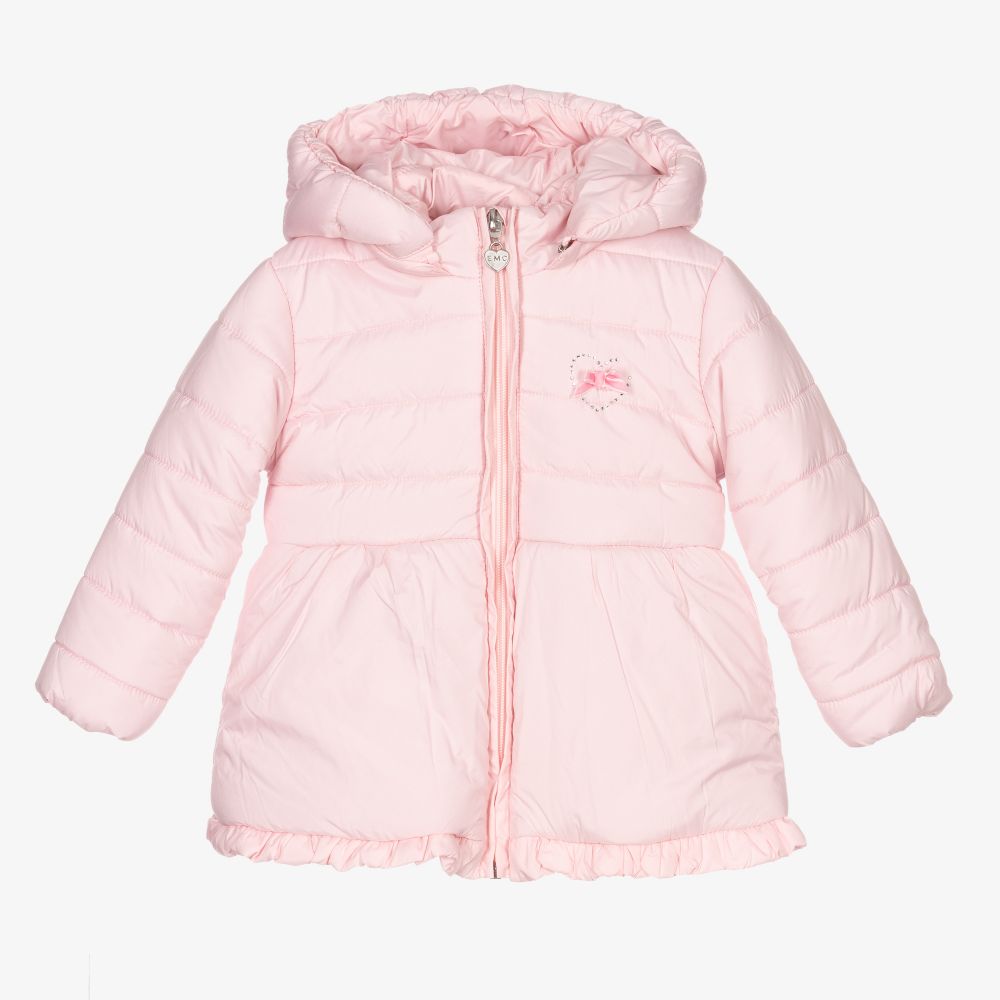 Everything Must Change - Pink Hooded Puffer Coat | Childrensalon