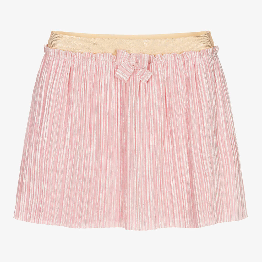 Everything Must Change-Pink Ribbed Velour Skirt | Childrensalon Outlet