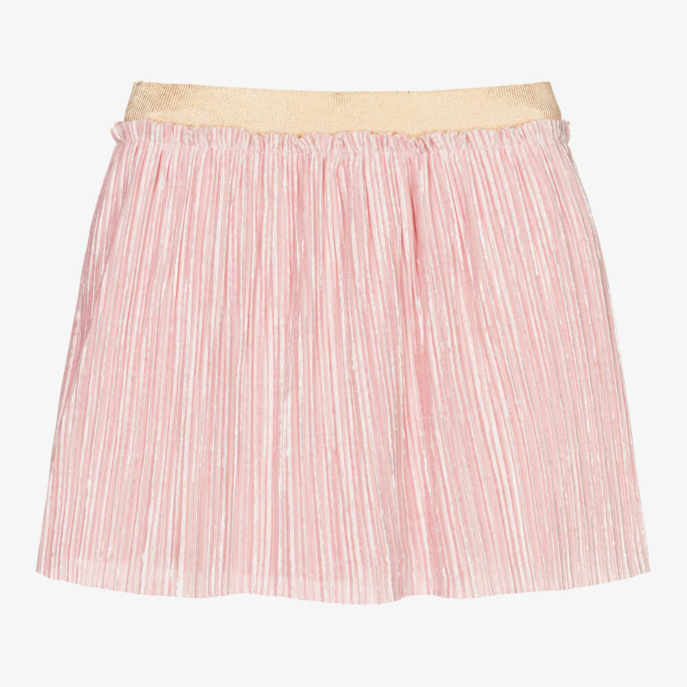 Everything Must Change-Pink Ribbed Velour Skirt | Childrensalon Outlet
