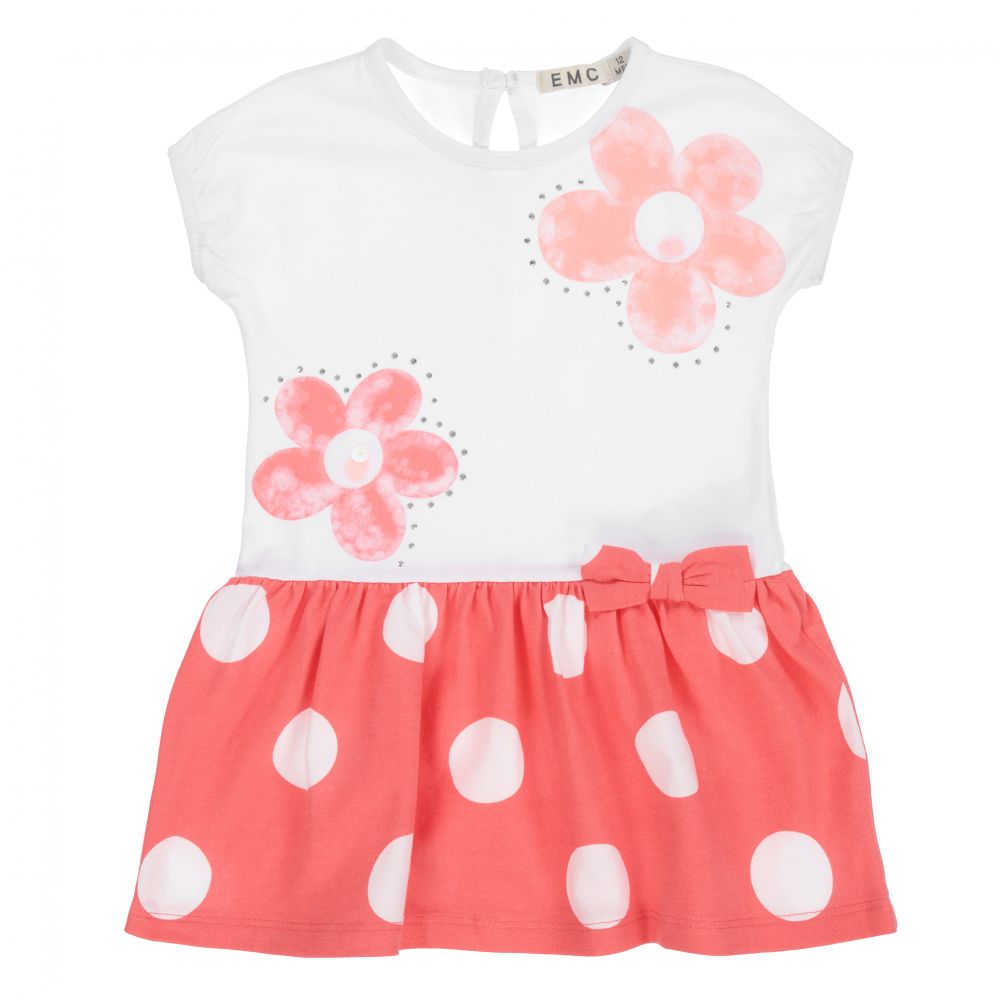 Everything Must Change - Pink & White Cotton Dress | Childrensalon