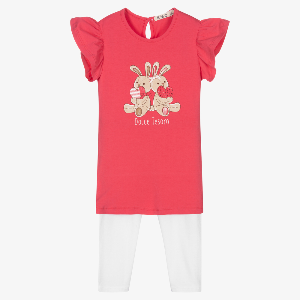 Everything Must Change - Pink & White Leggings Set | Childrensalon