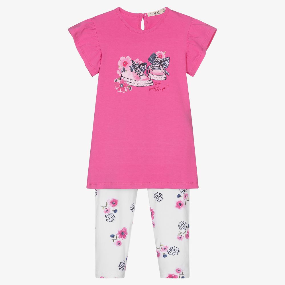 Everything Must Change-Pink & White Leggings Set | Childrensalon Outlet