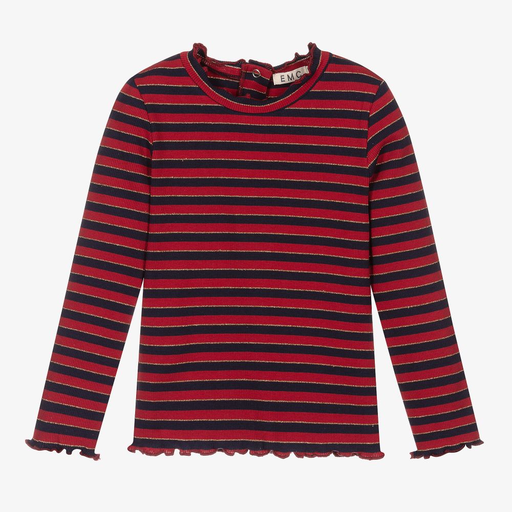 Everything Must Change-Red & Blue Turtleneck Top | Childrensalon Outlet