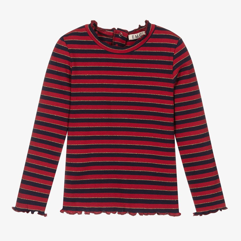 Everything Must Change - Red & Blue Turtleneck Top | Childrensalon