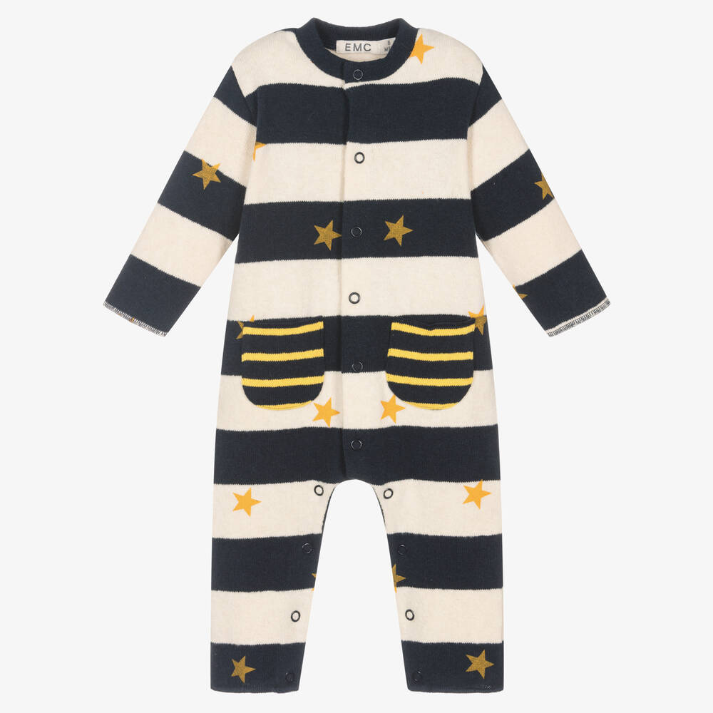 Everything Must Change - Striped Knitted Baby Romper | Childrensalon