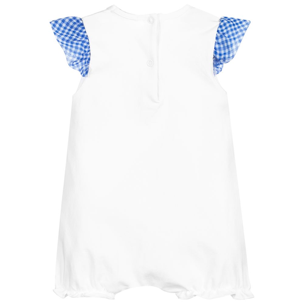 Everything Must Change-White & Blue Baby Shortie | Childrensalon Outlet