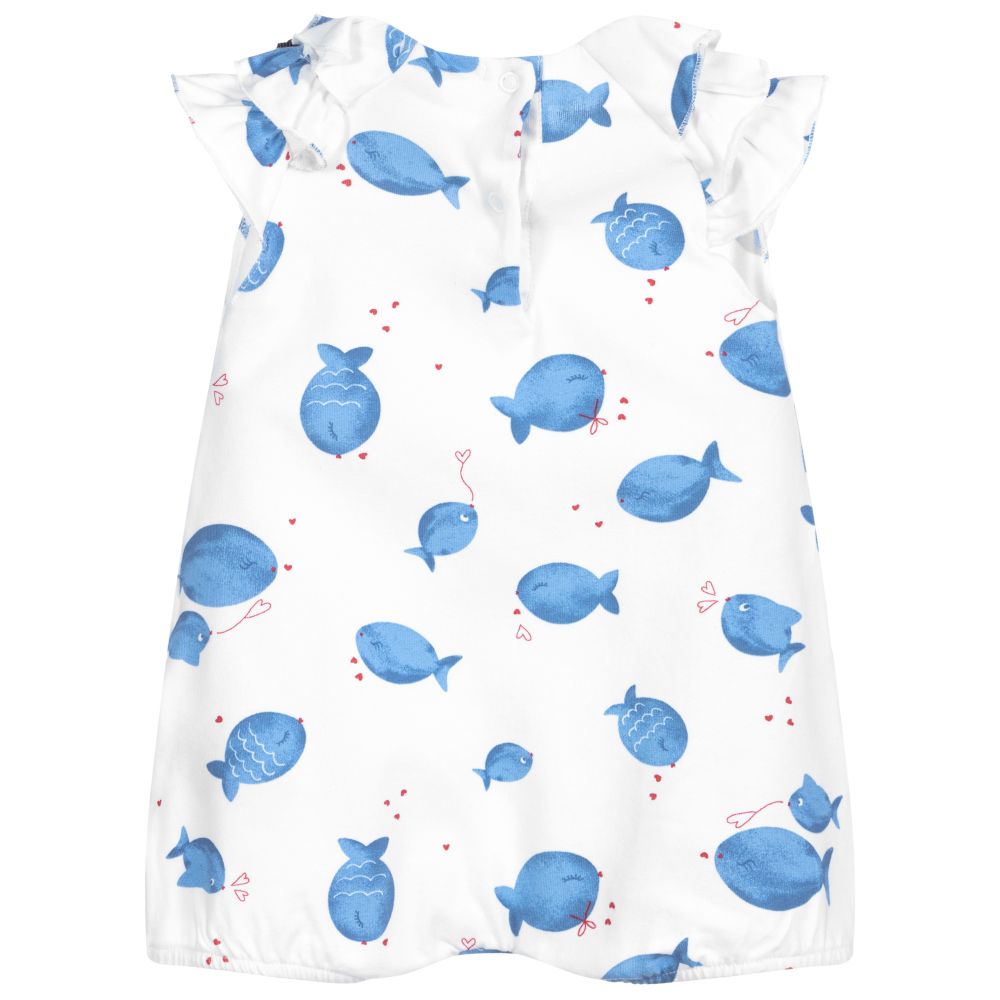 Everything Must Change-White & Blue Baby Shortie | Childrensalon Outlet