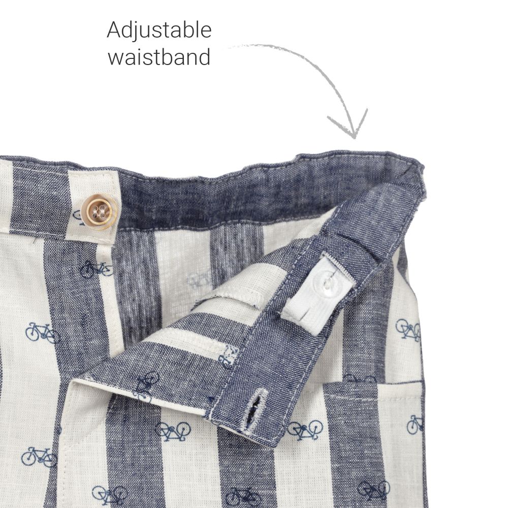 Everything Must Change-White & Blue Shorts Set | Childrensalon Outlet