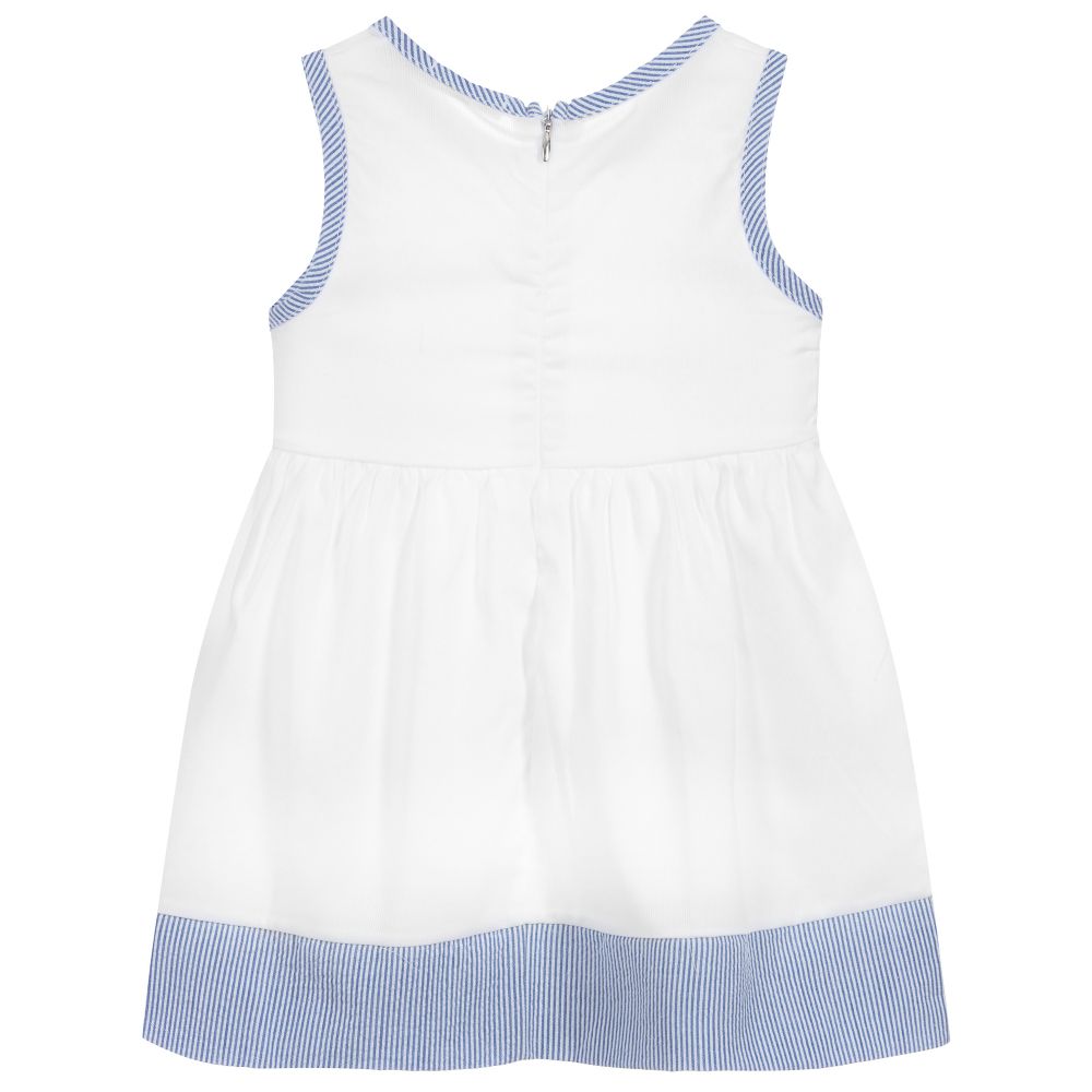 white cotton baby dress
