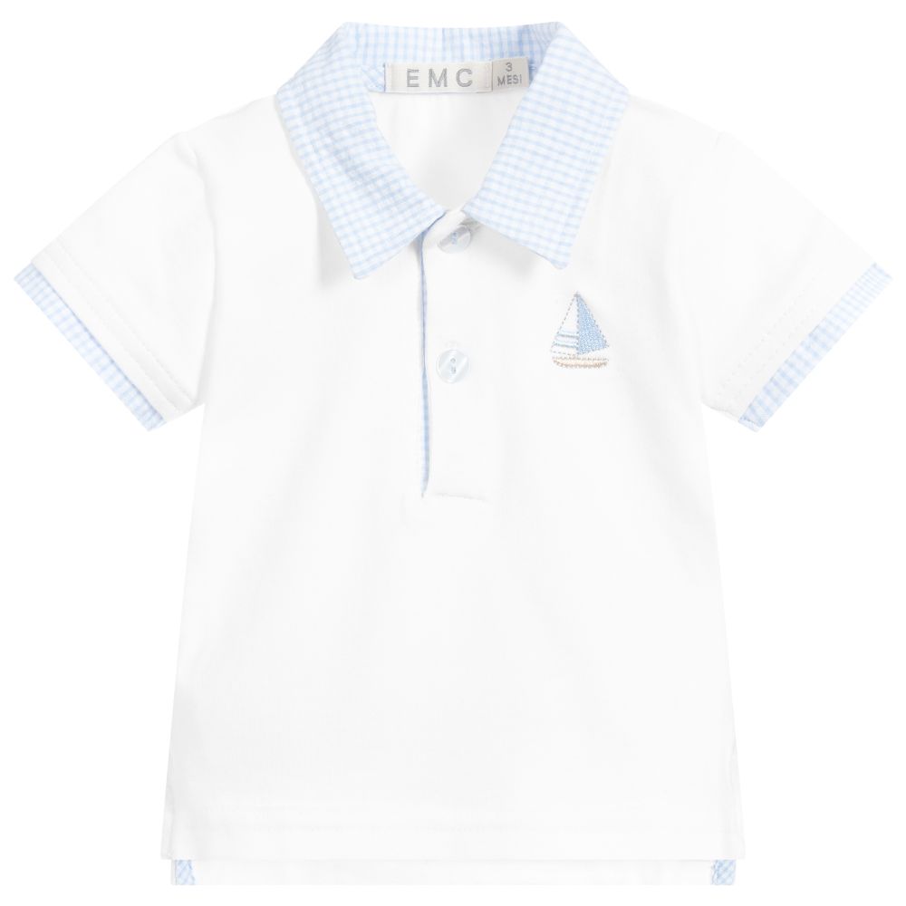 White Cotton Baby Polo Shirt